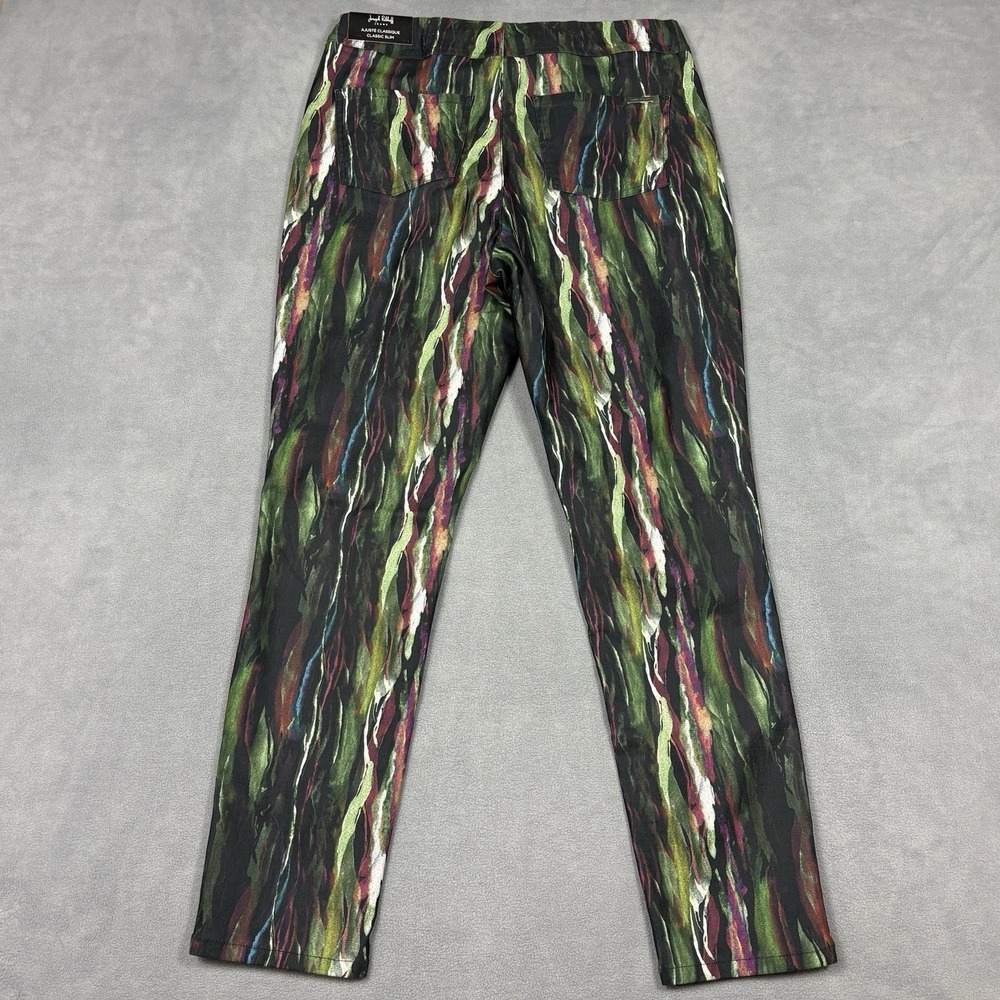 NEW Joseph Ribkoff Size 14 Abstract Print Classic Slim Pull-On Pants $205 - Picture 5 of 12